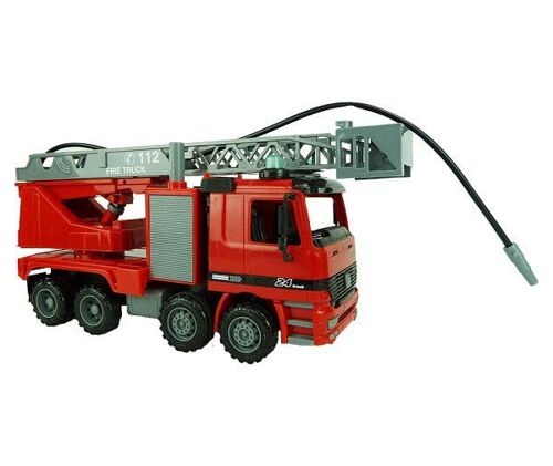 Brandweerauto 45cm ladderwagen met echte spuit