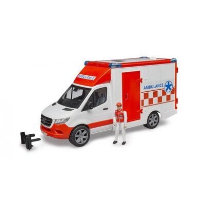 Bruder Mercedes Benz Sprinter ambulance met chauffeur + licht en geluid