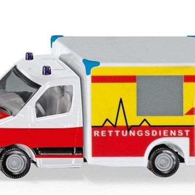 siku 1536, Ambulance, metaal/kunststof, rood/geel/wit, veelzijdig in gebruik, speelgoedauto voor kinderen