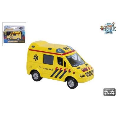 Kids Globe ambulance NL die cast pullback-action 8cm