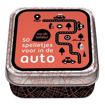 Blik 50 spelletjes voor in de auto