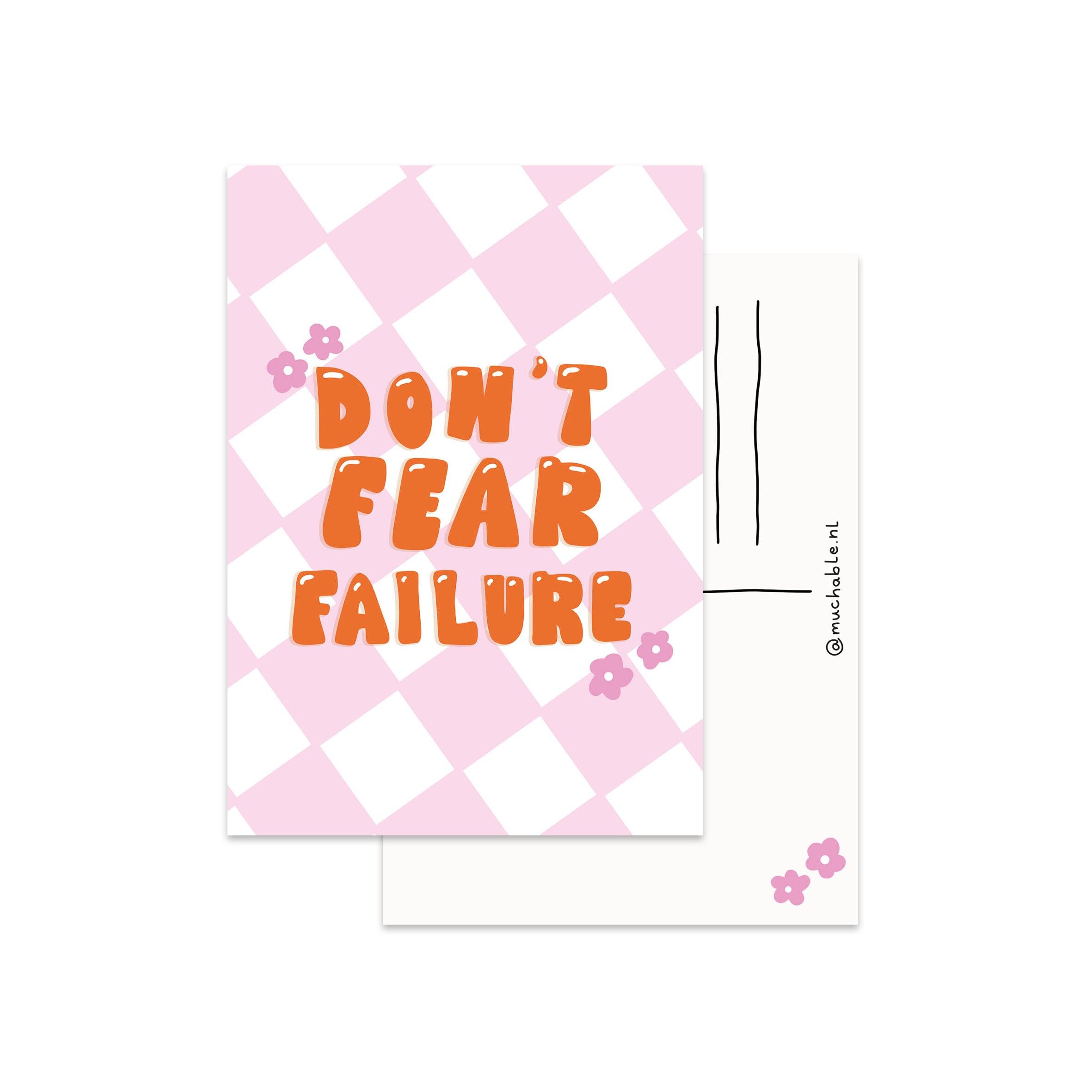Ansichtkaart fürchtet kein Scheitern