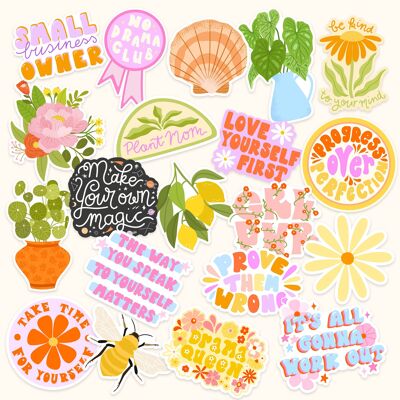 Die cut vinyl sticker - citroenen - illustratie / Muchable