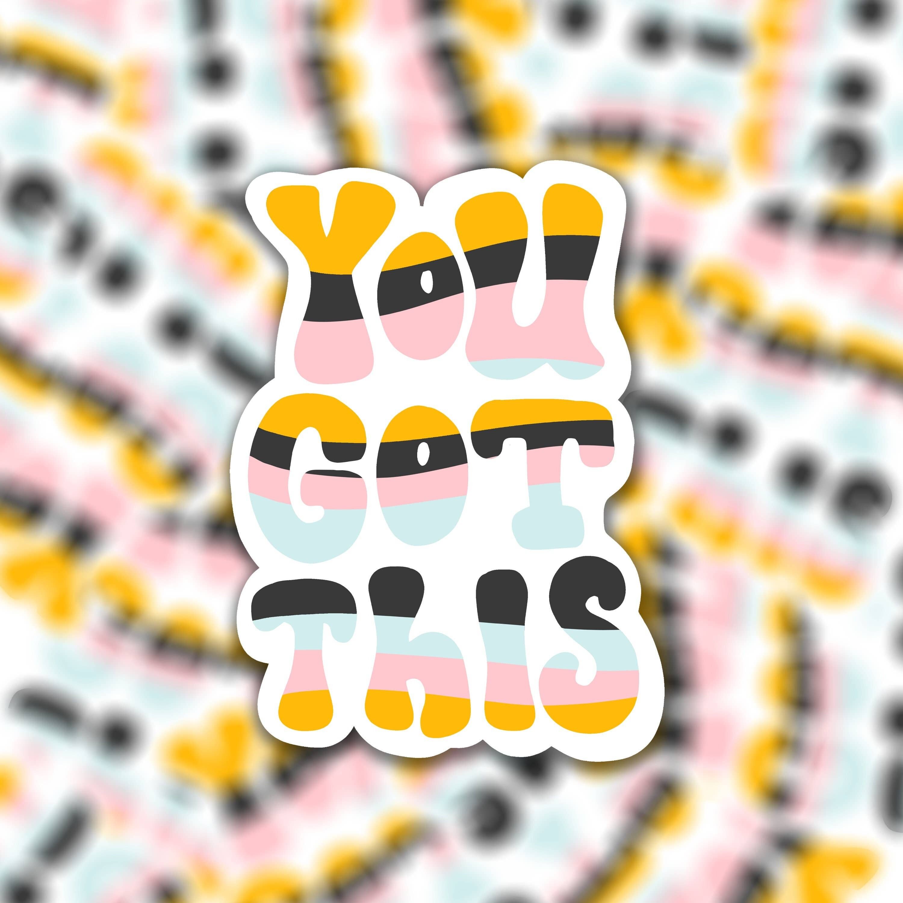 Gestanzter Vinyl-Aufkleber – positives Zitat – du hast