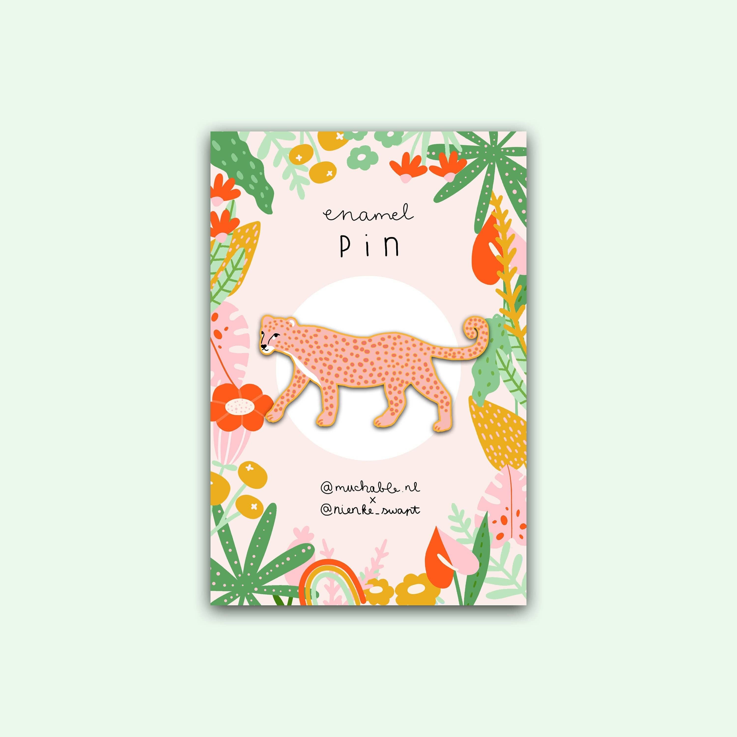 Hard enamel pin panter muchable x nienke_swapt