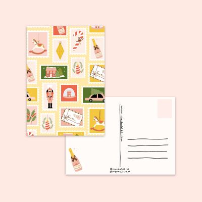 Cartolina d'auguri / Cartolina di Natale - illustrazione del patrono postzegel