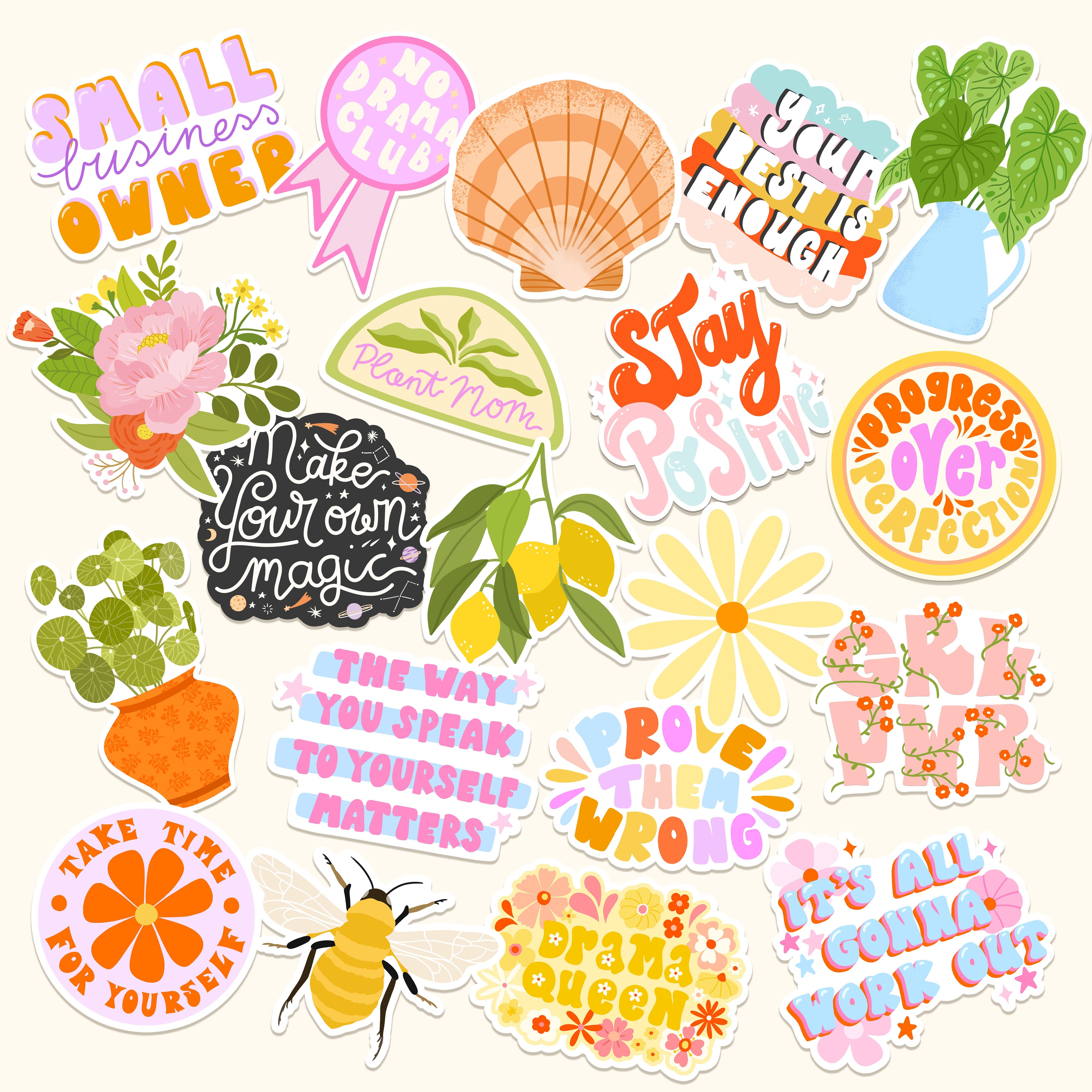 Buy wholesale Sticker set! 20 Die cut vinyl stickers positive