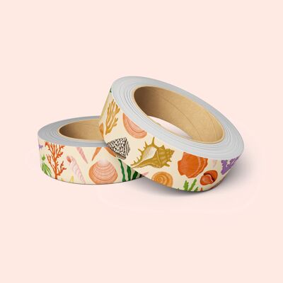 Washi tape coquillages