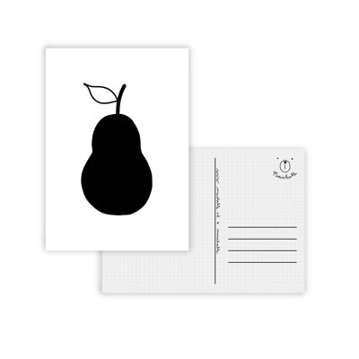 Zwart wit kaart peer