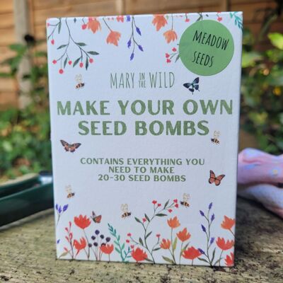 Haga su propio kit de bombas de semillas de prado de flores silvestres