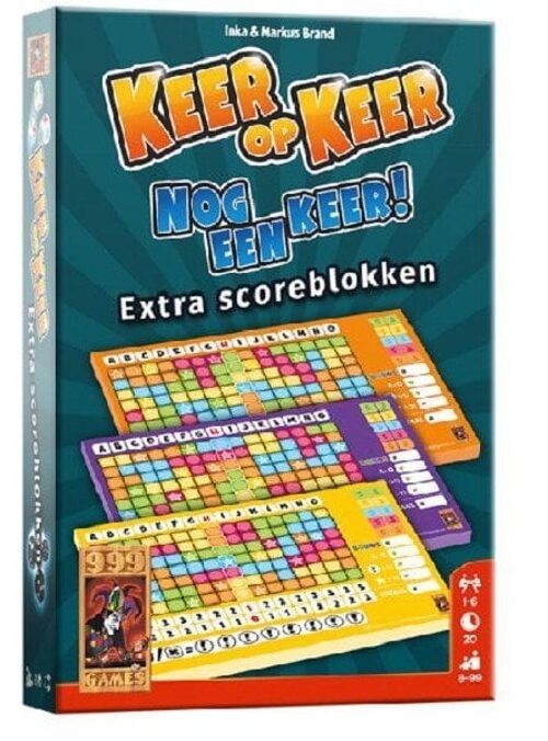 999 Games Keer op Keer Scoreblok 3 stuks