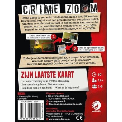 Crime Zoom Case 1 - Zijn Laatste Kaart vnaf 12 jaar 1-6 spelers