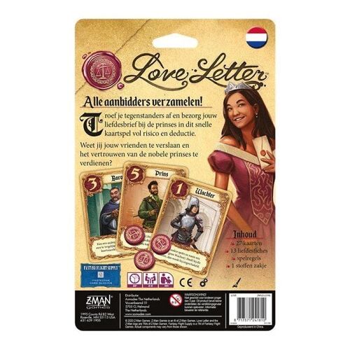 Love Letter kaartspel vanaf 10 jaar 2-6 spelers
