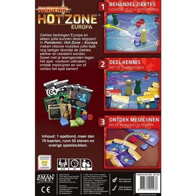 Pandemic Hot Zone Europa bordspel vanaf 8 jaar 2-4 spelers