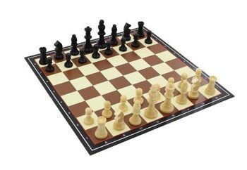 Jumbo Chess 1 plateau en carton (30x30cm) avec 32 pièces en bois. 1