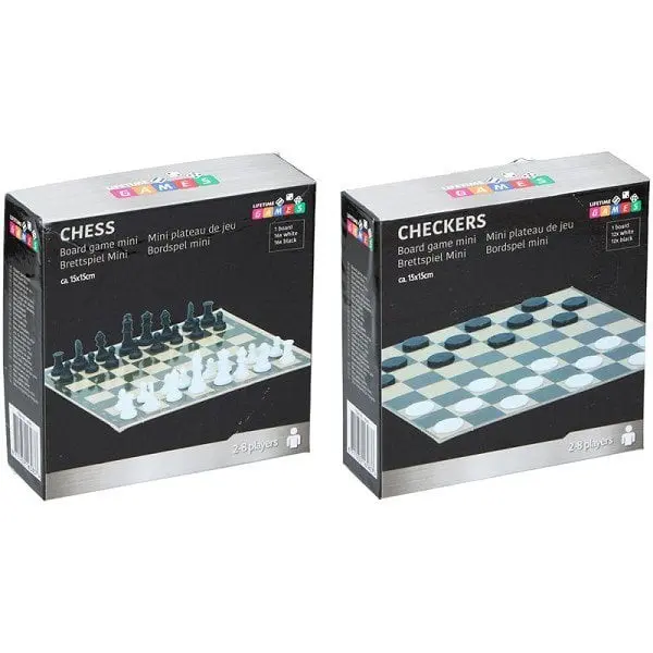 Buy wholesale Chess or checkers game mini 15x15cm (each)