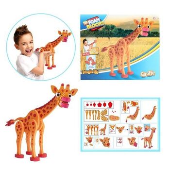 Toi Toys Puzzle 3D en mousse de construction Girafe