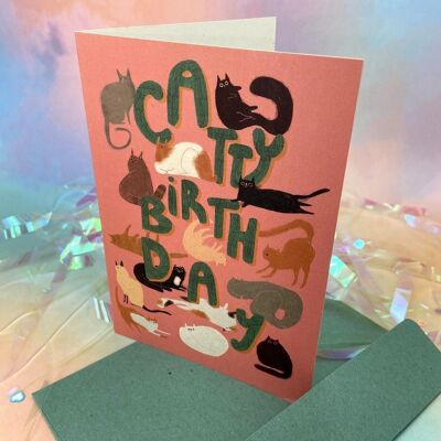 Tarjeta doblada - Cumpleaños Catty

| tarjeta de felicitación