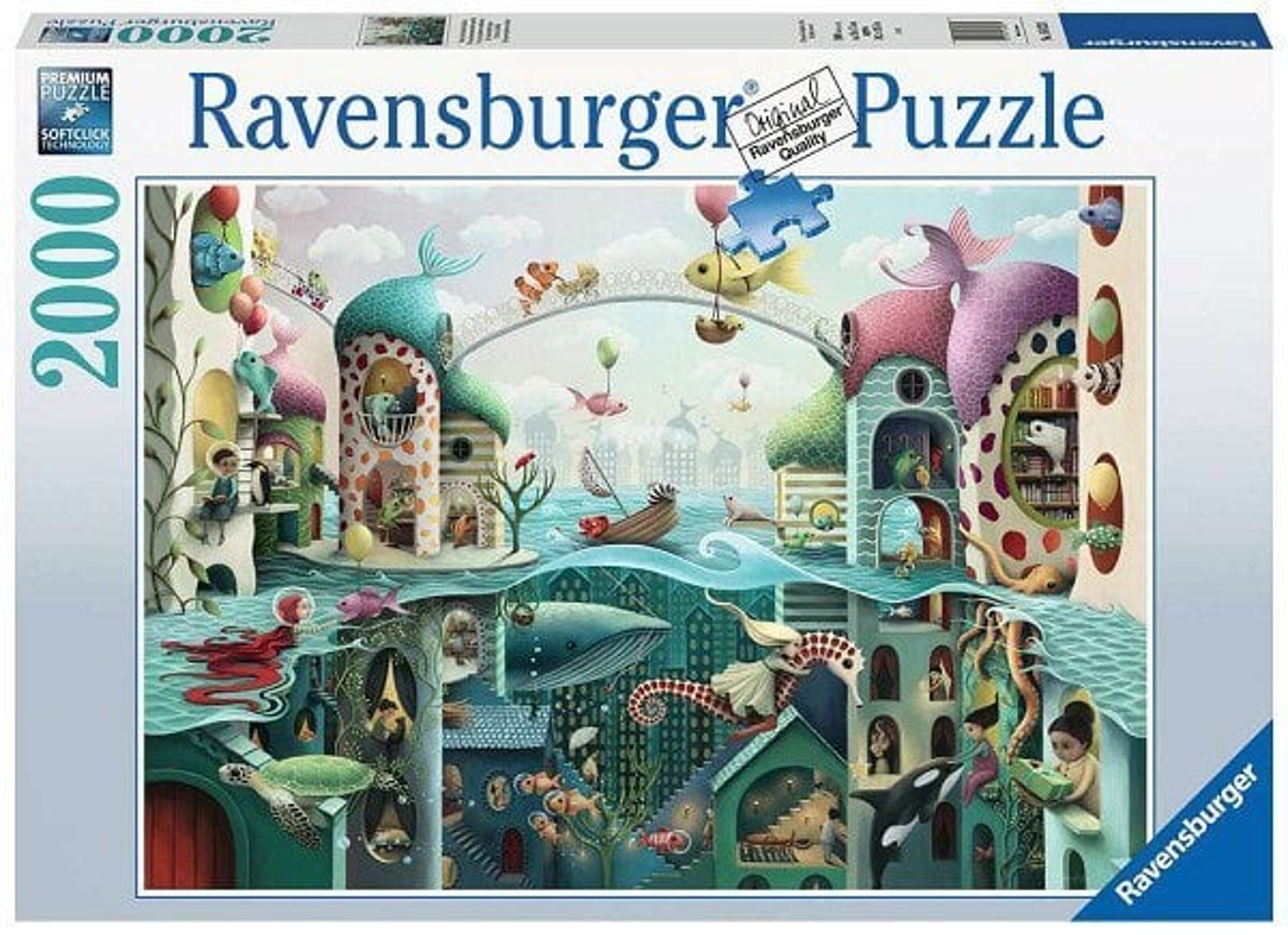 Acheter Puzzle : 2000 pièces - Sage baleine - Ravensburger - Jeux de  société - Le Passe Temps