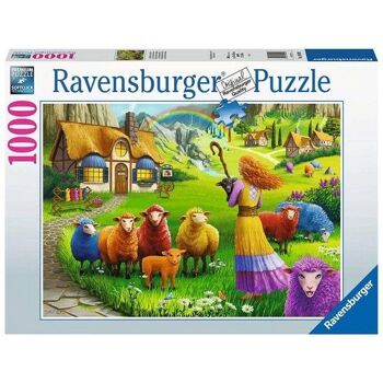 Ravensburger Le puzzle coloré de la boutique de laine 1000 pièces