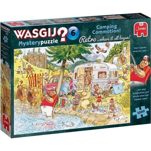 Jumbo Wasgij Retro Mystery 6 puzzel 1000 stukjes Onrust Op De Camping!