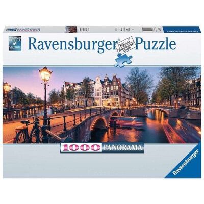Ravensburger puzzel 1000 stukjes Avond in Amsterdam Panorama