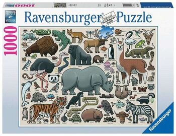 Puzzle Ravensburger Animaux sauvages 1000 pièces 2