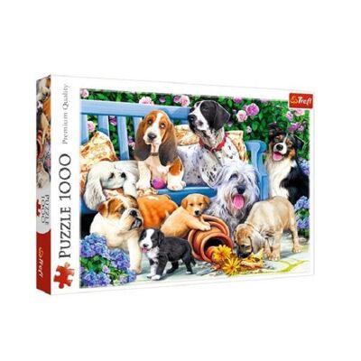 Trefl puzzel Honden in de tuin 1000 stukjes