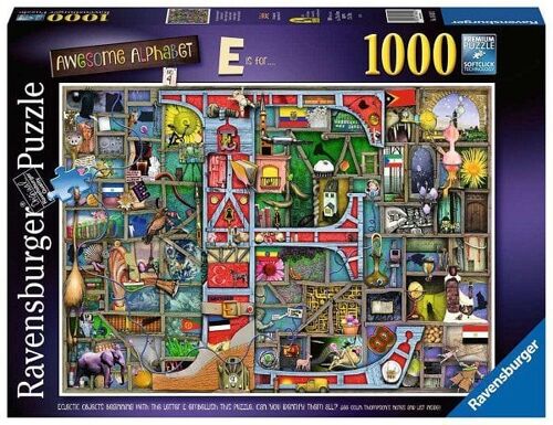 Ravensburger puzzel Awesome Alphabet E & F 1000 stukjes