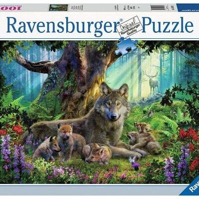 Ravensburger puzzel Familie Wolf in het Bos 1000 stukjes