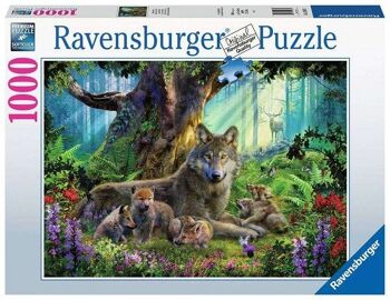 Puzzle Ravensburger Famille Loup dans la forêt 1000 pièces
