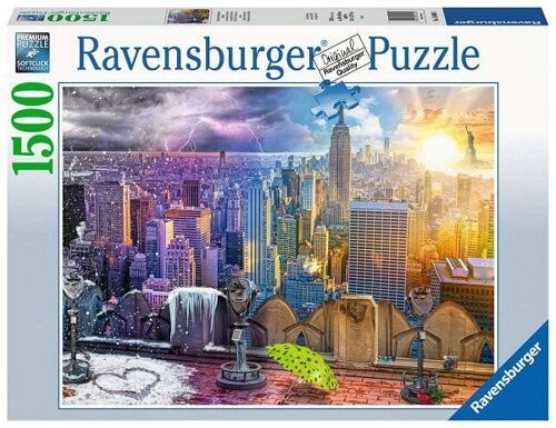 Ravensburger puzzel New York Skyline Dag en Nacht 1500 stukjes