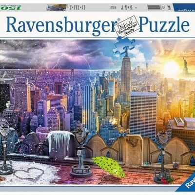 Ravensburger puzzel New York Skyline Dag en Nacht 1500 stukjes