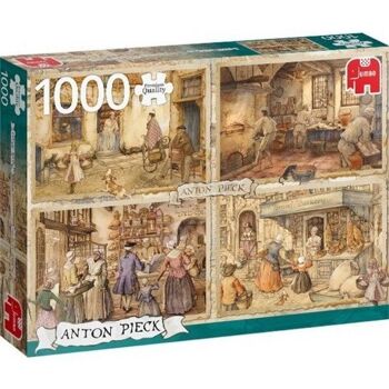 Puzzle Jumbo Anton Pieck : Boulangers De 1900 1000 Pièces