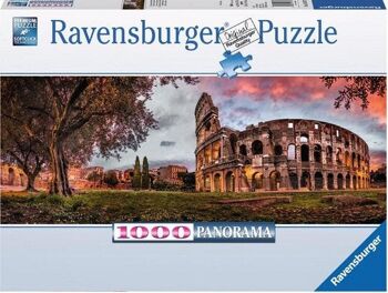 Puzzle Ravensburger 1500 pièces Colisée dans le ciel couchant, âge : à partir de 14 ans
Taille : environ 98x38 cm