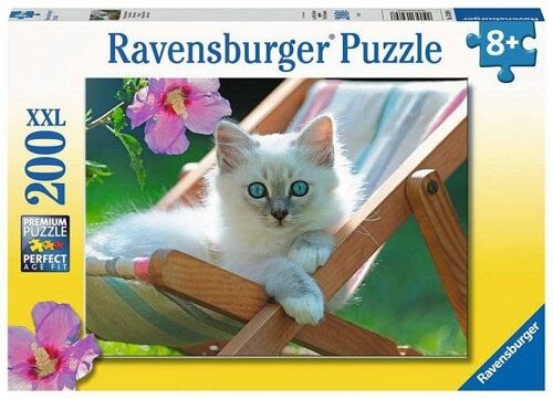 Ravensburger puzzel Wit katje 200 XXL stukjes