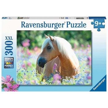 Puzzle Ravensburger Cheval dans une mer de fleurs 300 pièces XXL