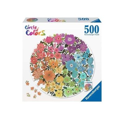 Ravensburger Circle of colors puzzel - Flowers 500 stukjes