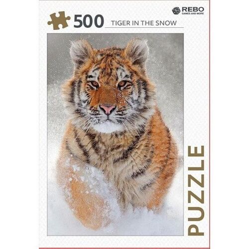 Rebo Tiger in the snow - puzzel 500 stukjes