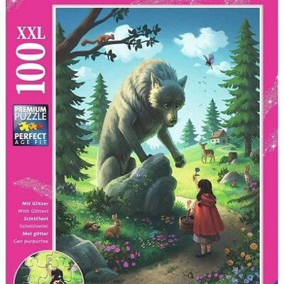 Ravensburger puzzel Roodkapje en de wolf 100 stukjes XXL