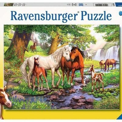 Ravensburger puzzel Wilde paarden bij de rivier 300 stukjes