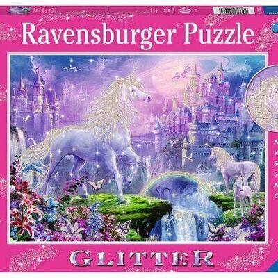 Ravensburger puzzel Koninkrijk van de eenhoorns glitter 100 stukjes