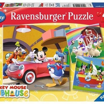 Ravensburger puzzel Disney Mickey Mouse - Drie puzzels - 49 stukjes - kinderpuzzel