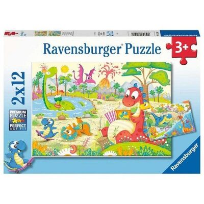 Ravensburger Lievelingsdino's puzzel 2x12 stukjes