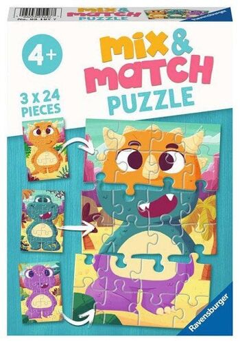 Ravensburger Mix&Match puzzle Dino's 3x24 pièces 2