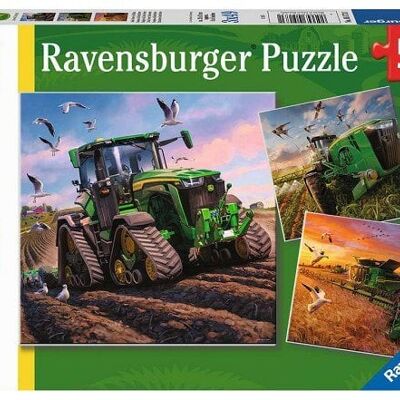 Ravensburger puzzel John Deere in actie 3x49 stukjes