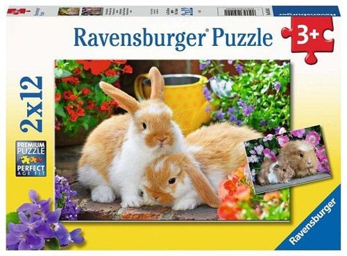 Ravensburger puzzel Knuffeltijd 2x12 stukjes