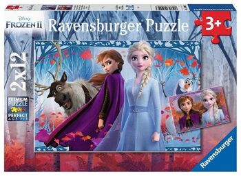 Puzzle Ravensburger Frozen 2 Le voyage vers l'inconnu 2x12 pièces