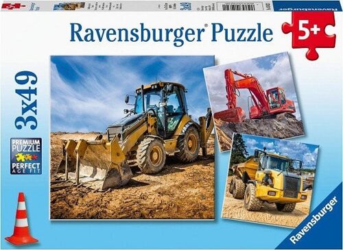 Ravensburger puzzel Bouwvoertuigen 3x49pcs