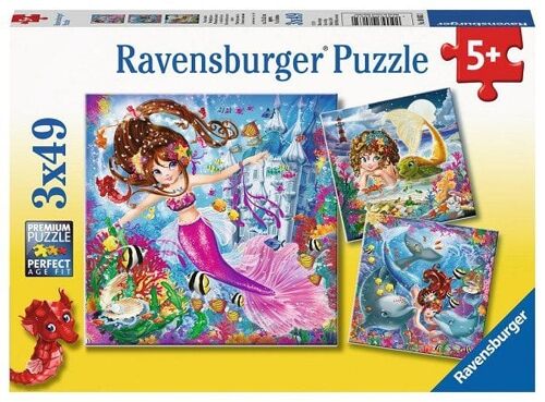 Ravensburger puzzel Betoverende Zeemeerminnen 3x49 stukjes
